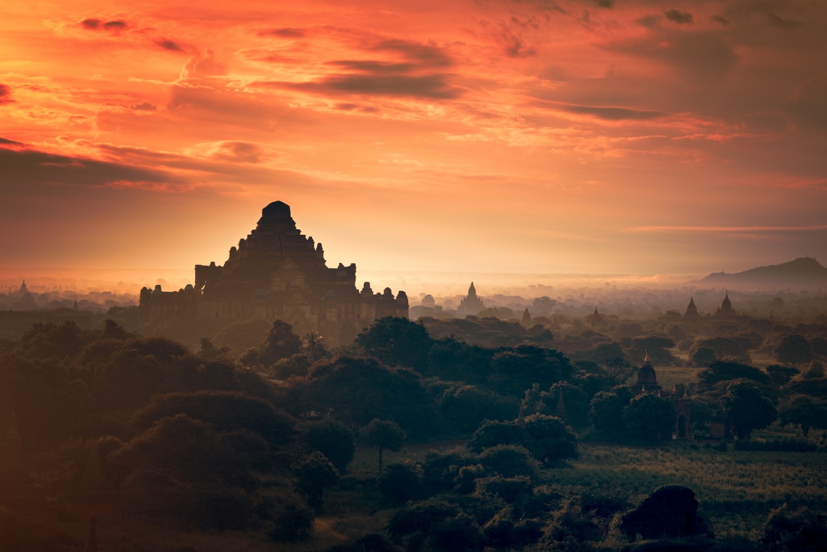 Photo of Dhammayangyi Temple after 2016 earthquake in Bagan, Myanmar